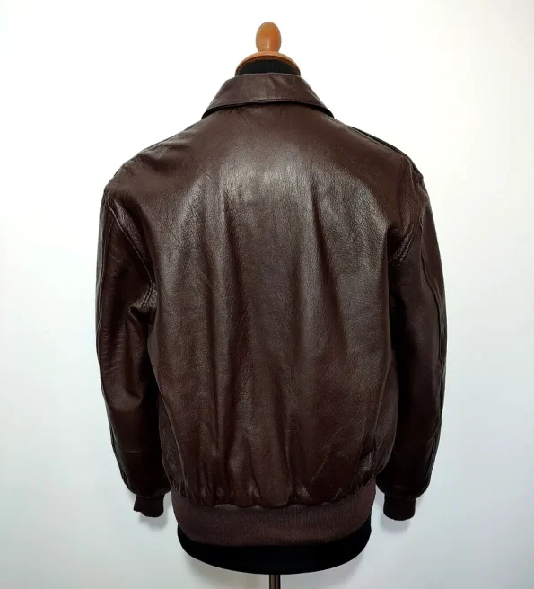 Vintage Cooper Us Airforce A-2 Brown Leather Jacket.