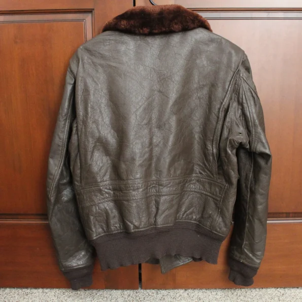 Vintage G-1 Us Navy Leather Flight Bomber Jacket.