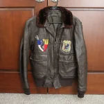 Vintage G-1 Us Navy Leather Flight Bomber Jacket