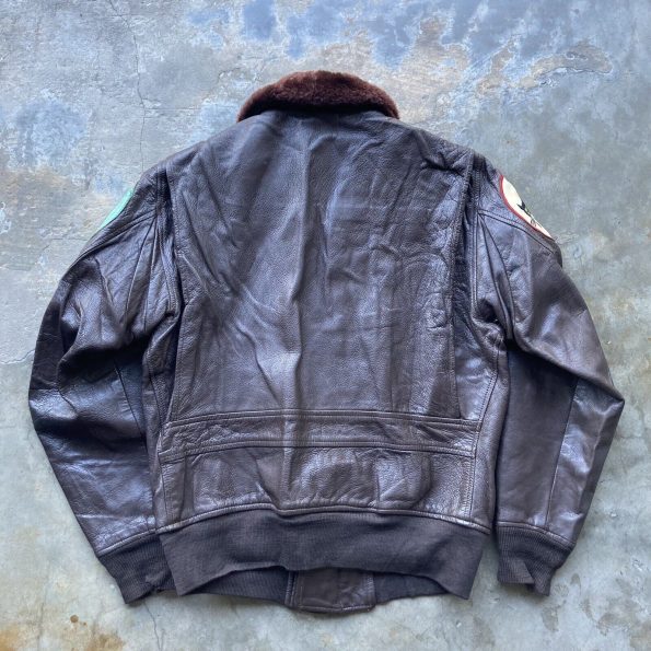 Vintage Ralph Edwards G-1 Black Leather Flight Jacket.