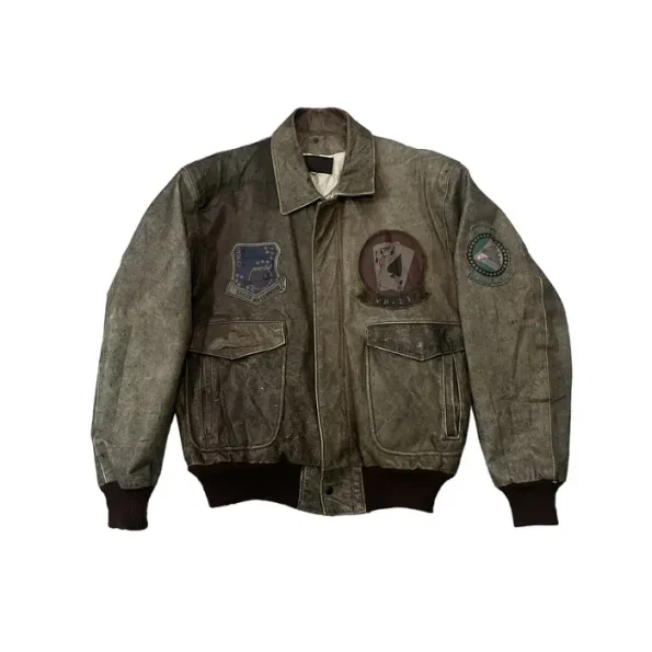 Vintage Siricco Military A-2 Flight Topgun Leather Jacket