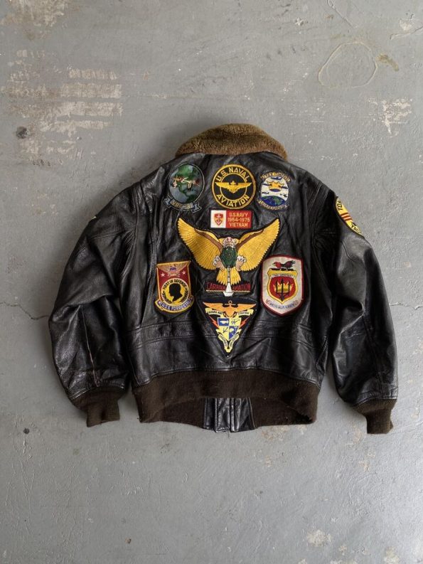Vintage Spiewalk & Sons Us Navy G-1 Flight Jacket.