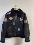 Vintage USA G-1 Black Bomber Shearling Jacket