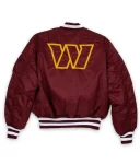 Washington Commanders Burgundy Ma-1 Bomber Jacket