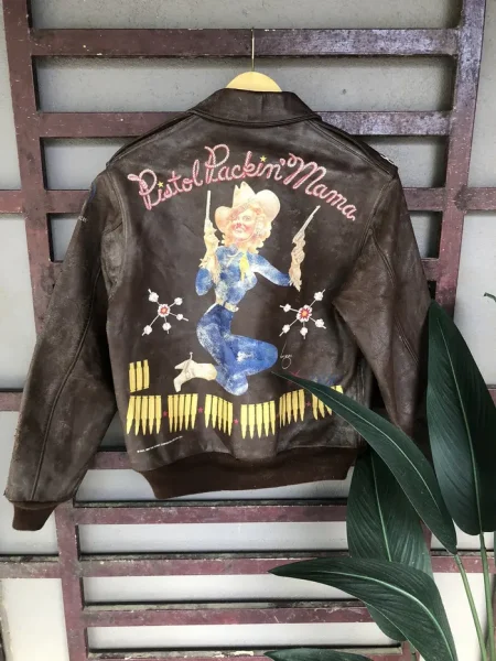 air force us army brown leather bomber jacket
