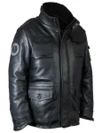 М-65 Sniper Men`s Black Leather Field Jacket