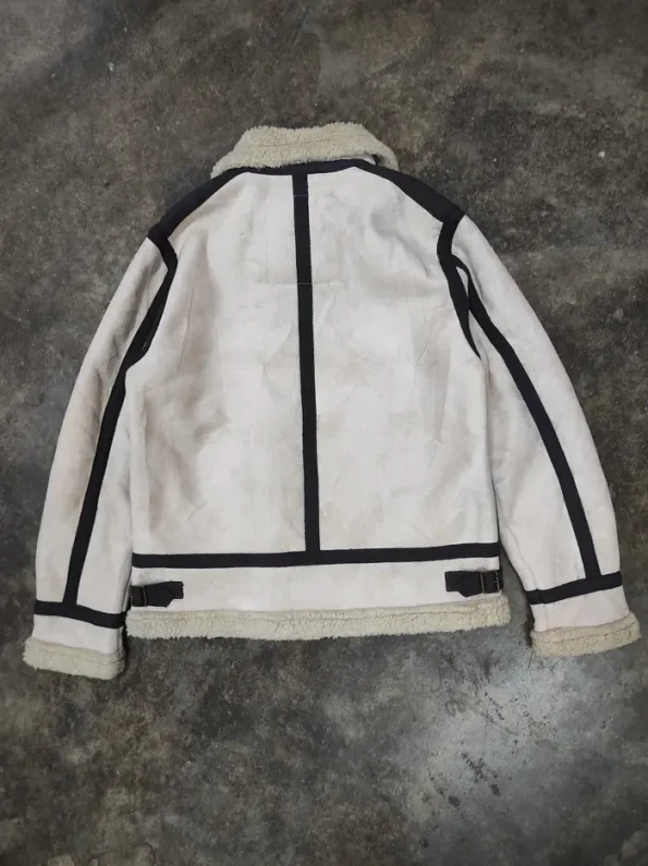 Alpha Industries B-3 Cream Fight Bomber Jacket.