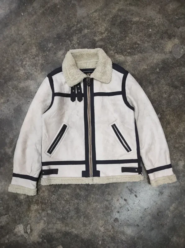 Alpha Industries B-3 Cream Fight Bomber Jacket