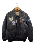Avirex A-2 494th Bomb Group Black Leather Bomber Jacket