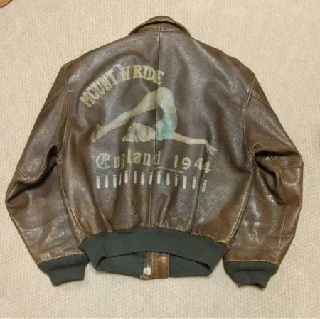 Avirex A-2 Mount'n Ride Brown Leather Flight Jacket