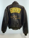 Avirex A-2 Three Kings And 9 Queens Brown Leather Flight Jacket