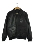 Avirex Light G-1 Black Leather Bomber Jacket
