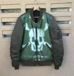 Avirex USA Skeleton Reversible Ma-1 Green Bomber Jacket