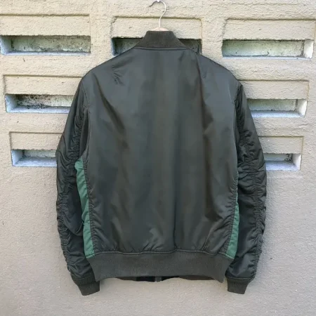 Avirex USA Skeleton Reversible Ma-1 Green Bomber Jacket.