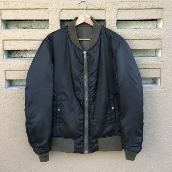 Avirex USA Skeleton Reversible Ma-1 Green Jacket