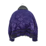B-3 Blouson Eco Fur Reversible Blue And Grey Bomber Jacket