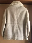 B-3 Nonnative Boa White Fleece Bomber Jacket