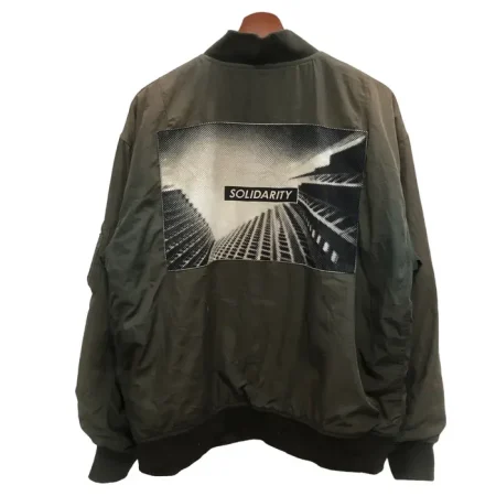 B One Soul Ma-1 Green Solidarity Bomber Jacket.