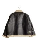 Badway B-3 Black Leather Bomber Flight Jacket