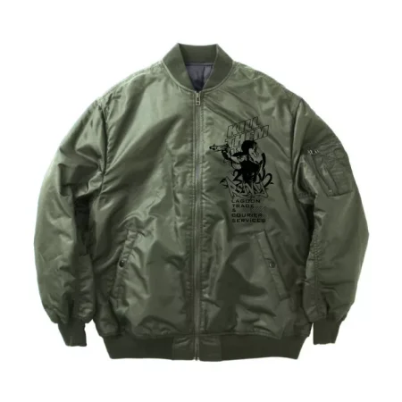 Black Lagoon Revy Ma-1 Grey Bomber Flight Jacket.
