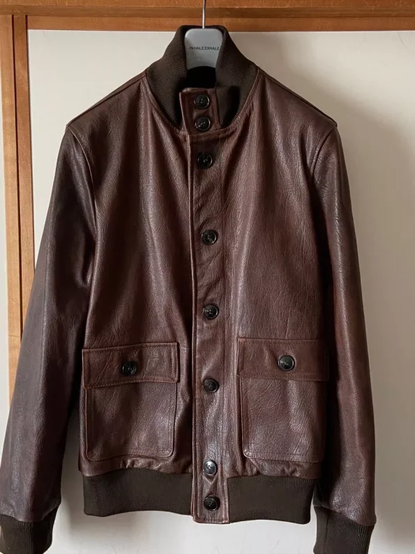 Blouson A-1 Brown Leather Flight Bomber Jacket