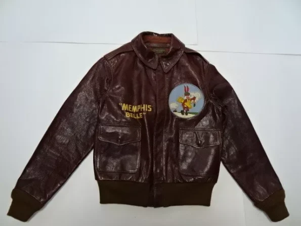Buzz Rickson's Memphis Belle A-2 Brown Leather Bomber Flight Jacket