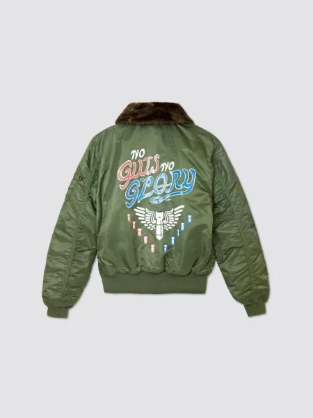 Call Of Duty X Alpha B-15 Olive Green Flight Jacket.