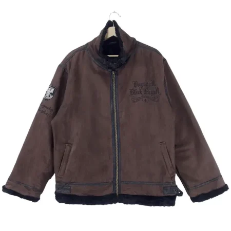 Dogtown B-3 Fur Sherpa Brown Leather Jacket