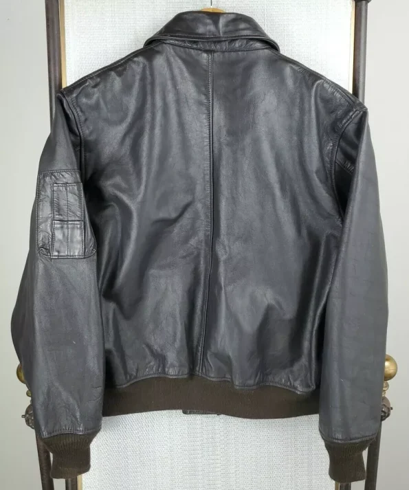 Excelled Leather Sheepskin B-15 Bomber Flight Jacket.