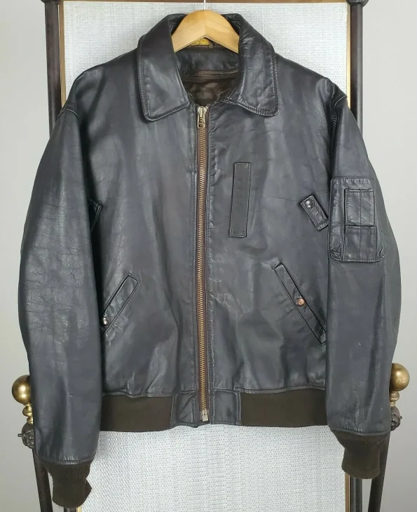Excelled Leather Sheepskin B-15 Bomber Flight Jacket