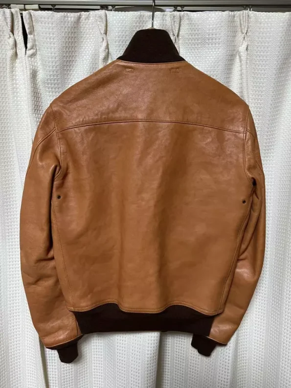 Freewheelers A-1 Brown Leather Bomber Flight Jacket.