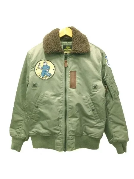 Houston B-15 Green Flight Patch Embroidery Jacket