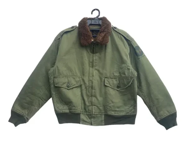 Houston Us Army Air Force B 10 Green And Brown Bomber Jacket