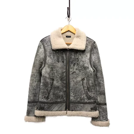 Loveless B-3 Sand Processing Shearling Jacket