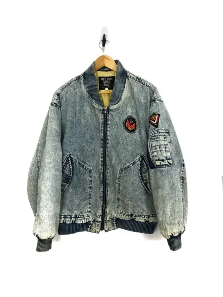Ma-1 North Bound Express Vietnam War Denim Bomber Jacket
