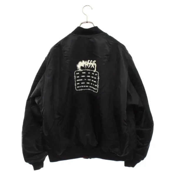 Mathis Ma-1 Chaos + Anarchy Black Bomber Jacket.