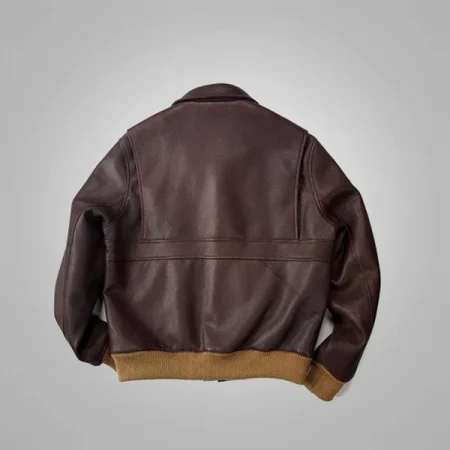 Men Brown Sheepskin Shearling B-3 Bomber Flying Aviator Leather Jacket.