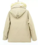 Military Snorkel Down Parka Beige Fur Jacket