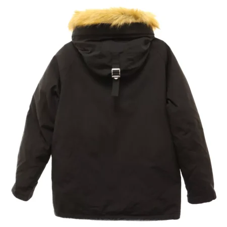 Military Snorkel Down Parka Black Fur Jacket.