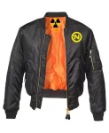 One Nation New Circle Logo Ma-1 Black Flight Jacket