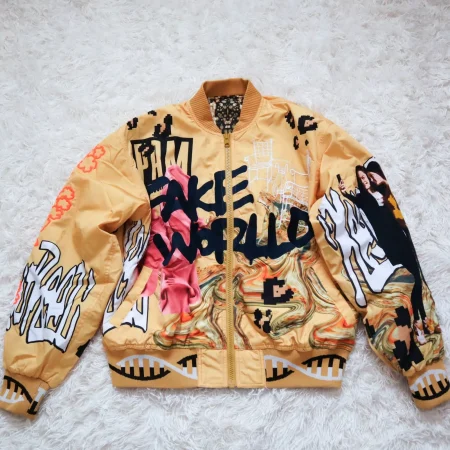 P.a.m Perks And Mini Men's Ma-1 Yellow Reversible Flight Jacket