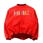 Pink House Ma-1 Red Cotton Quilting Patch Flight Bomber Jacket