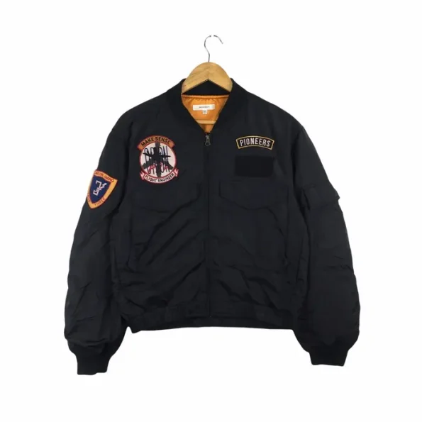 Pioneers Ma-1 Patch Work Flight Engineer Bomber Jacket