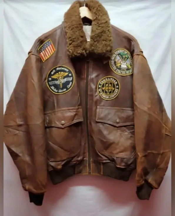 Rare Flight Army B-3 Brown Leather Jacket