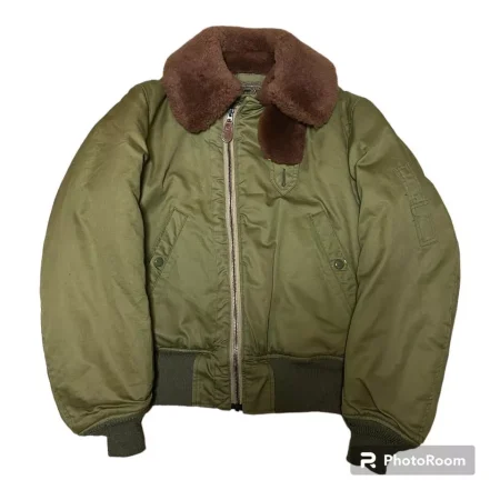 Real McCoy's B-15 Green Cotton Tempest Turner Flight Jacket.