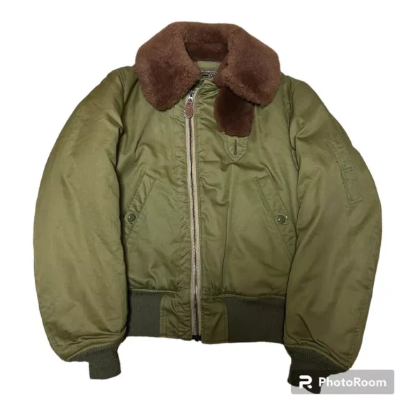 Real McCoy's B-15 Green Cotton Tempest Turner Flight Jacket.