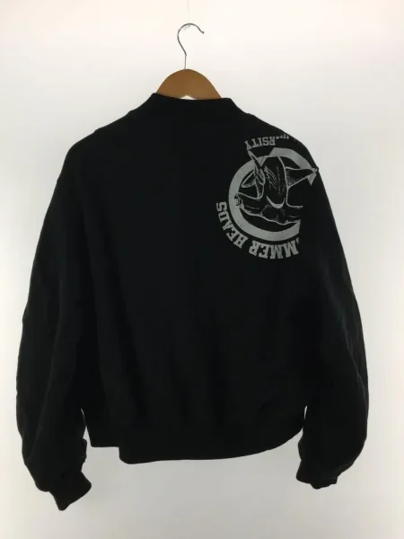 SS22 Patchwork Logo Reversible MA-1 Black Military Jacket.