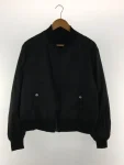 SS22 Patchwork Logo Reversible MA-1 Black Military Jacket