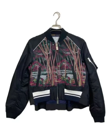 Sacai X Sun Surf Men's Ma-1 Black Flight Jacket