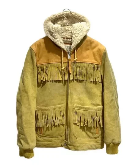 Schott Cowsplit Military Fringe Parka Hooded Jacket
